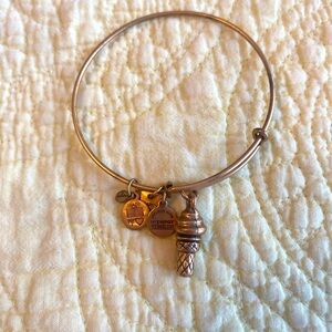 Alex and Ani Gold Ice Cream Charm Bangle